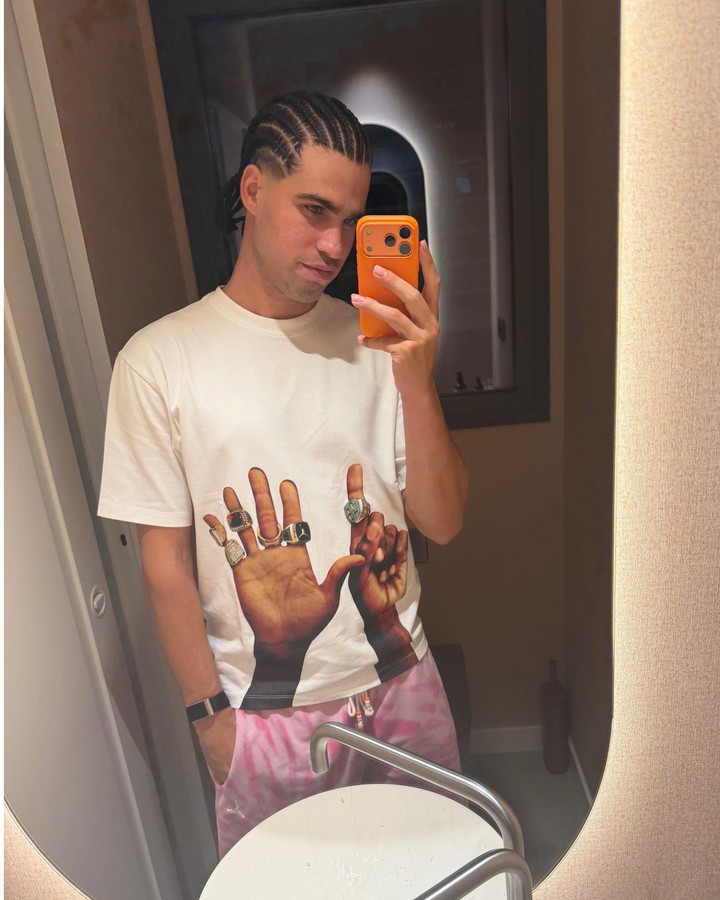 Las cornrows que lució apenas unos días. Foto Instagram @carlitosalcarazz