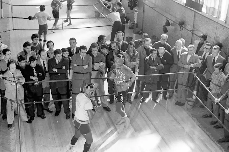 Entrenamientos en el viejo Luna Park