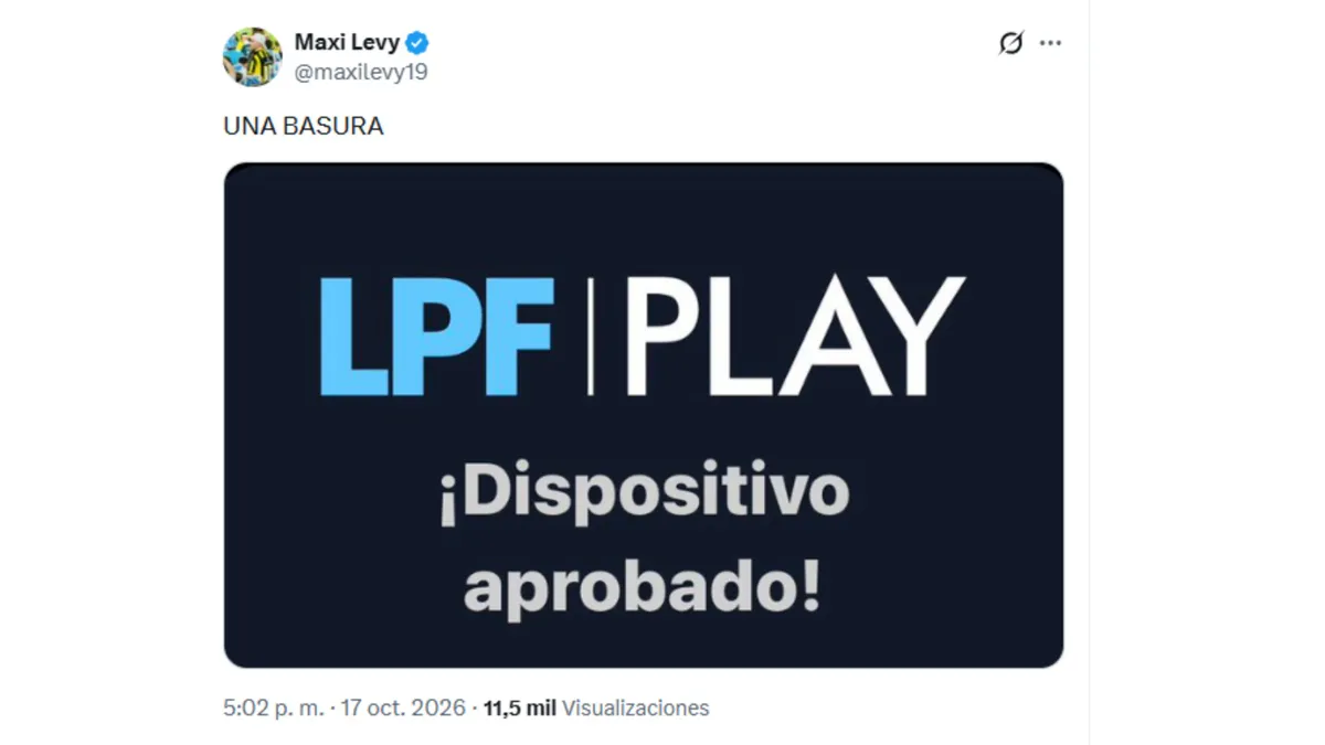 El mensaje de Maxi Levy en su cuenta de X.