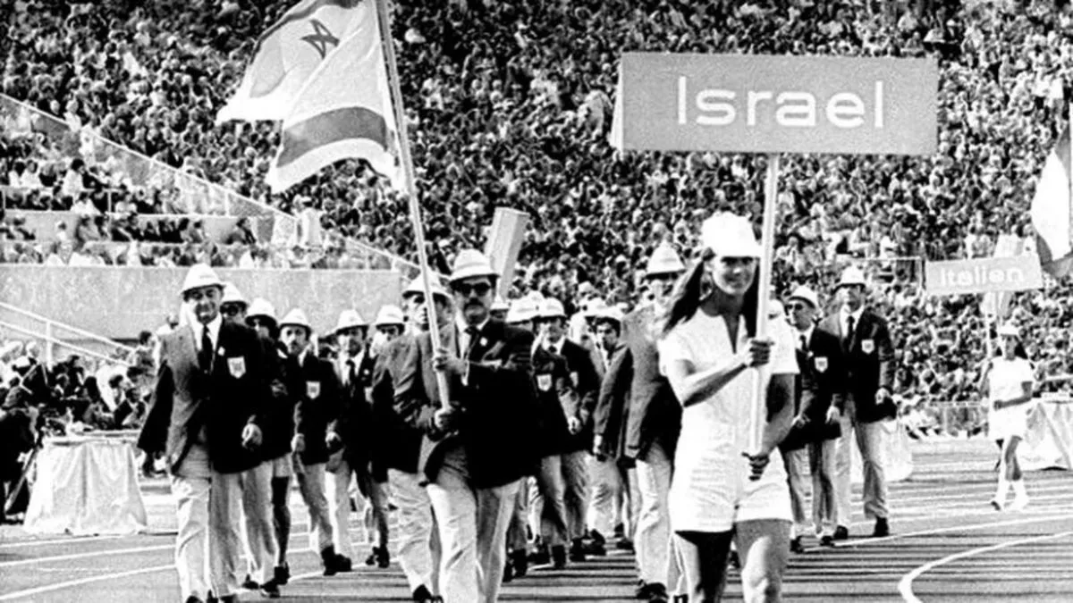 La delegación de Israel, en la Ceremonia de Apertura de los Juegos Olímpicos de Munich '72.