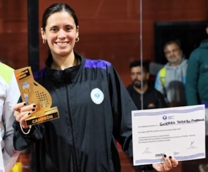 La jugadora de pádel Florencia Guerra Sodero pidió perdón por su posteo antisemita. Foto Instagram.