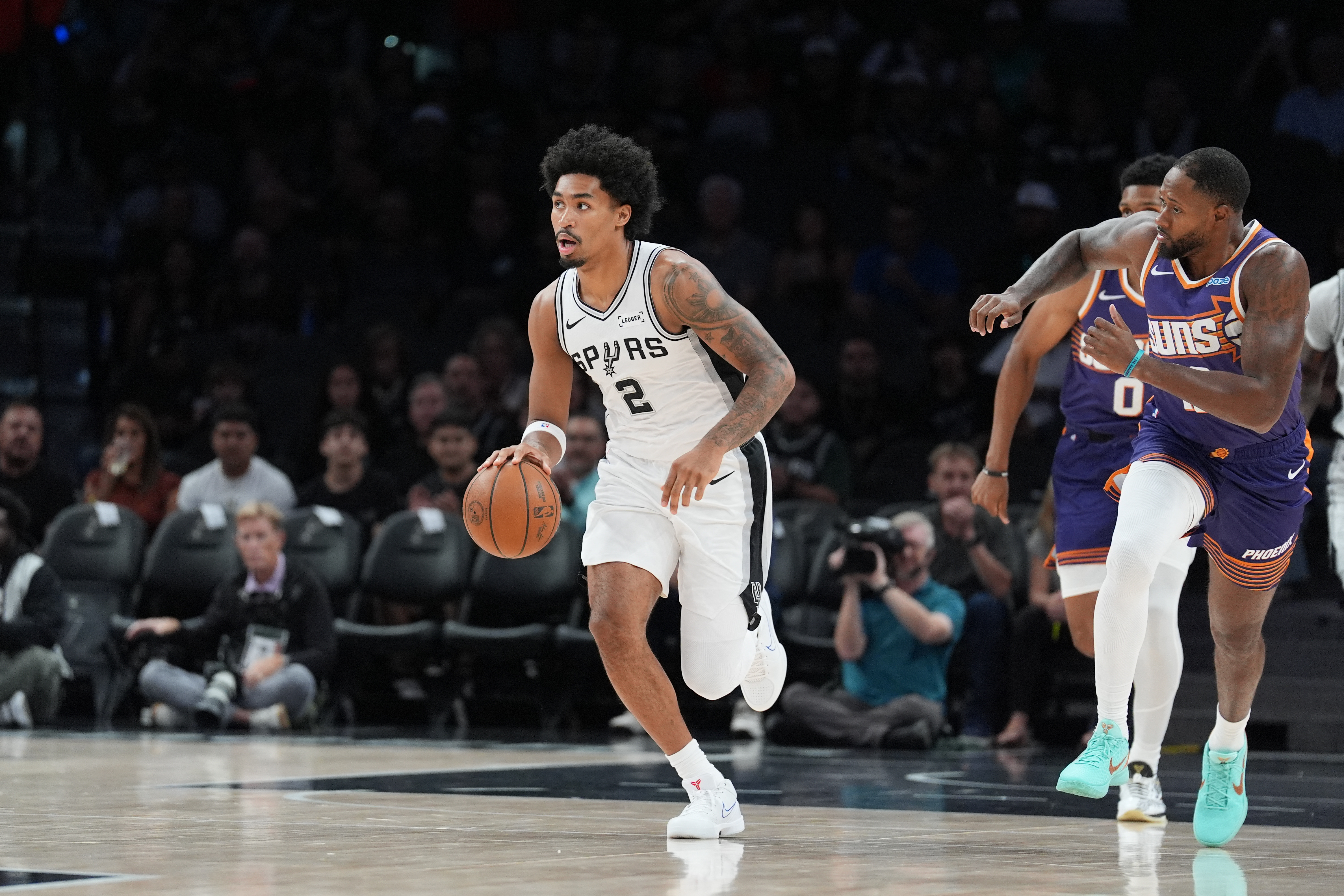 Dylan Harper, una de las figuras que tendrá San Antonio Spurs en la nueva temporada de la NBA (Daniel Dunn-Imagn Images)