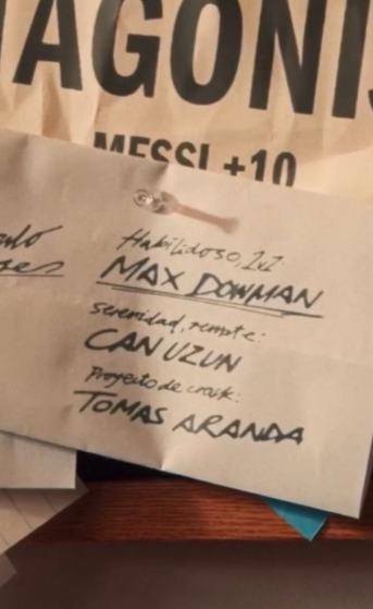 El documento en el que Messi señaló a Aradna como un "proyecto de crack"