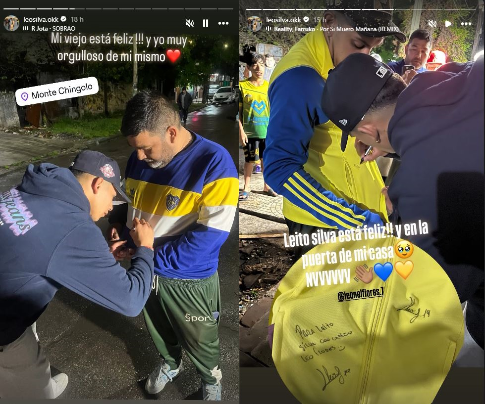 Leo Flores firmó camisetas, se sacó fotos y ayudó en la entrega de los alimentos en el barrio de Lanús