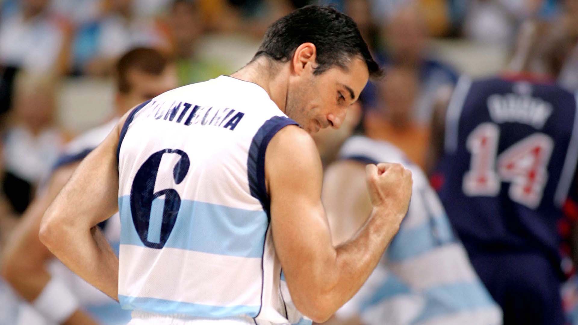 El Puma Alejandro Montecchia fue campeón olímpico con Argentina y participó de las dos grandes victorias ante el Dream Team de Estados Unidos en 2002 y 2004 (AFP)